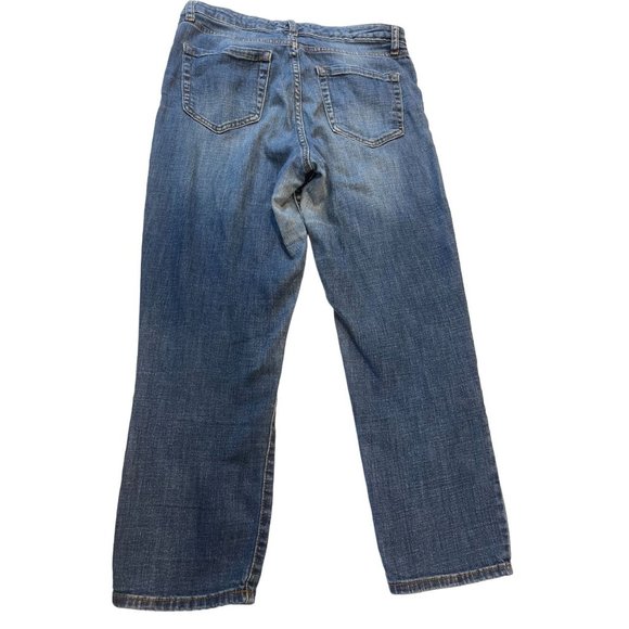 Womens Jeans High Waist Straight Leg Stretch High Rise Cotton Blue Size 10/30 - Picture 2 of 11